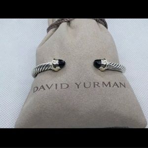 David Yurman classic bracelet 14k and black onyx